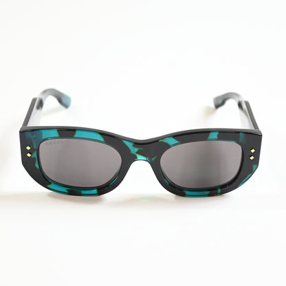Gucci GG1215S 001 Womens Authentic Sunglasses Blue Havana, 51mm - New