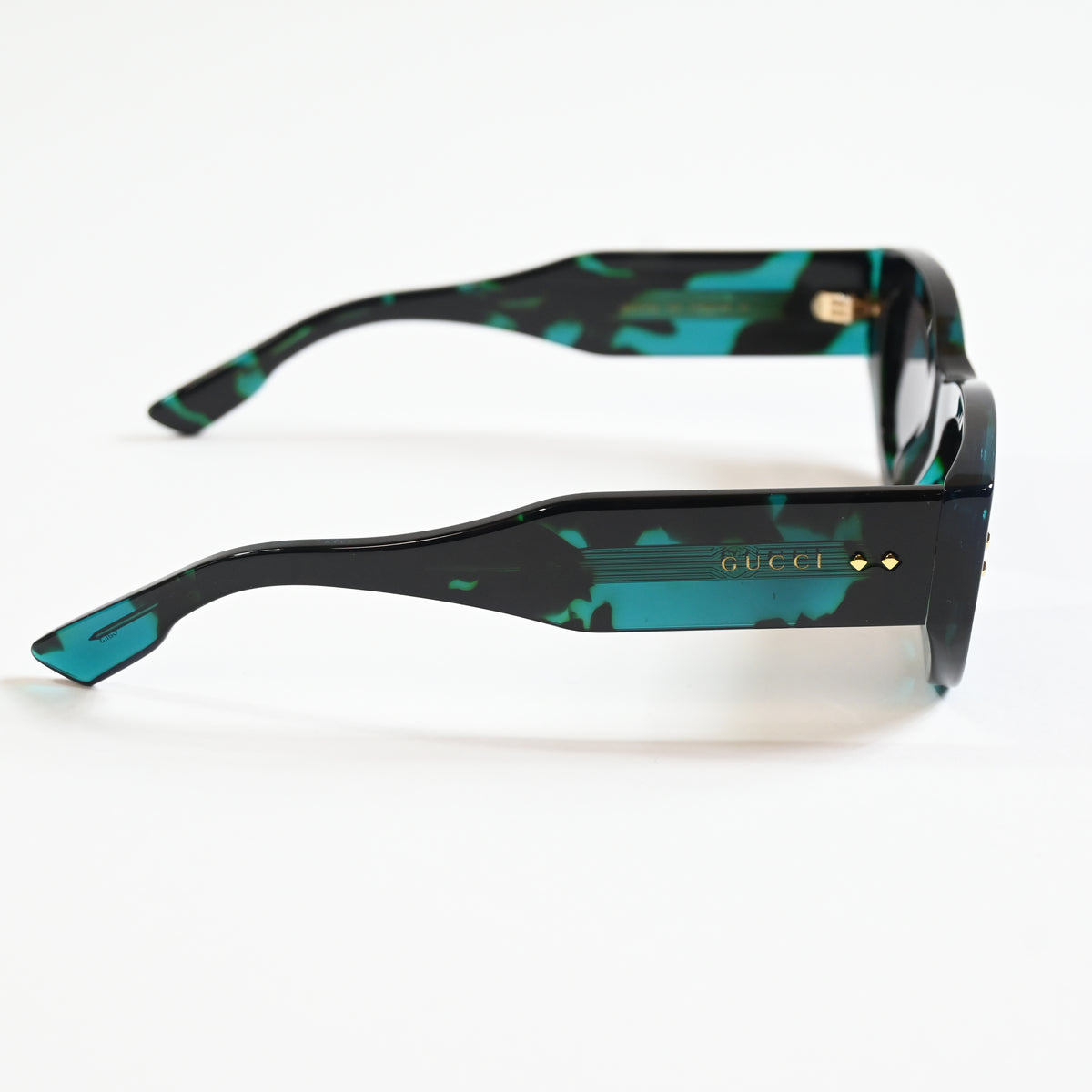 Gucci GG1215S 001 Womens Authentic Sunglasses Blue Havana, 51mm - New