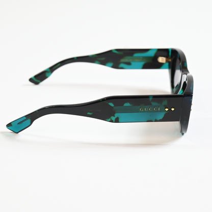Gucci GG1215S 001 Womens Authentic Sunglasses Blue Havana, 51mm - New