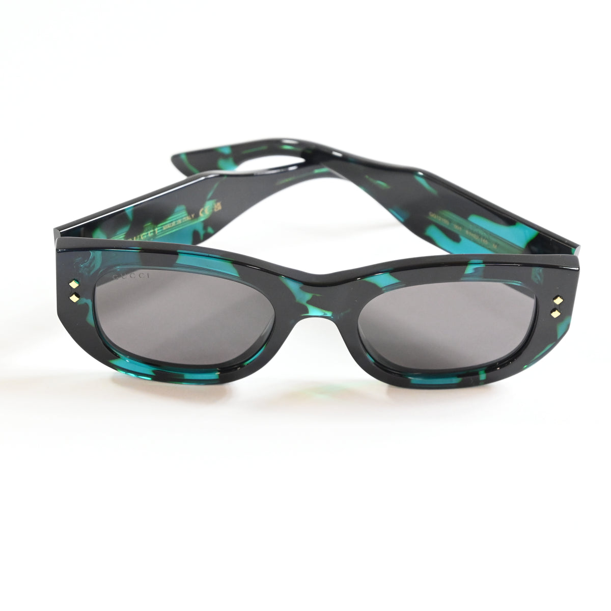 Gucci GG1215S 001 Womens Authentic Sunglasses Blue Havana, 51mm - New