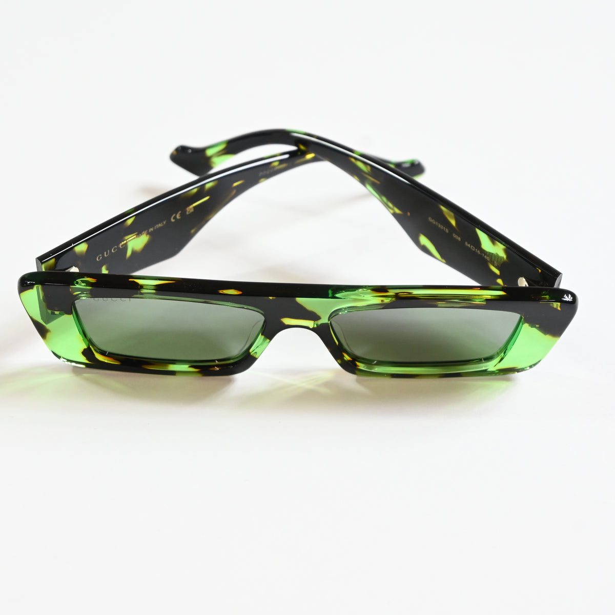 Gucci GG1331S 008 Mens Authentic Sunglasses Tortoise/Green, 54mm - New