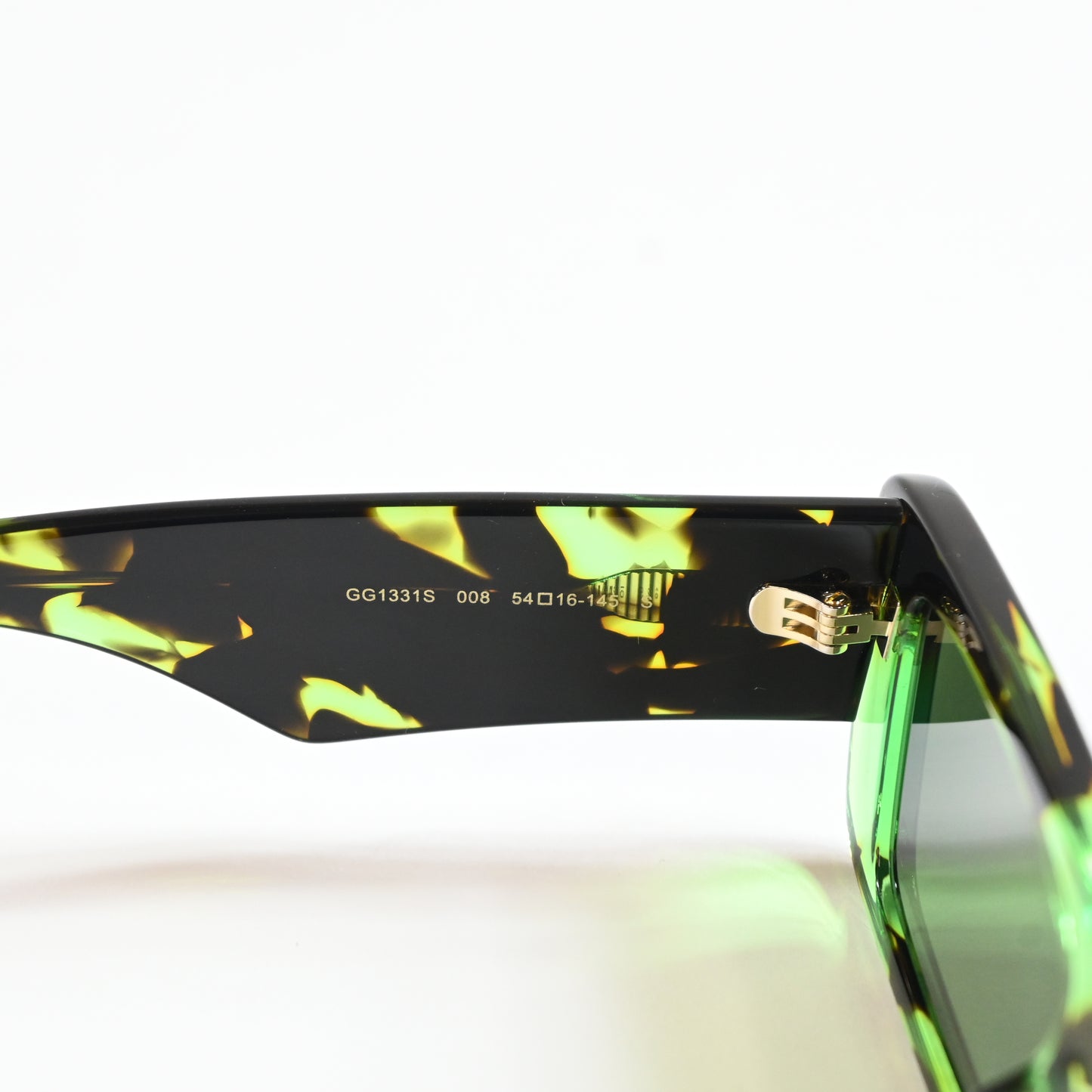 Gucci GG1331S 008 Mens Authentic Sunglasses Tortoise/Green, 54mm - New
