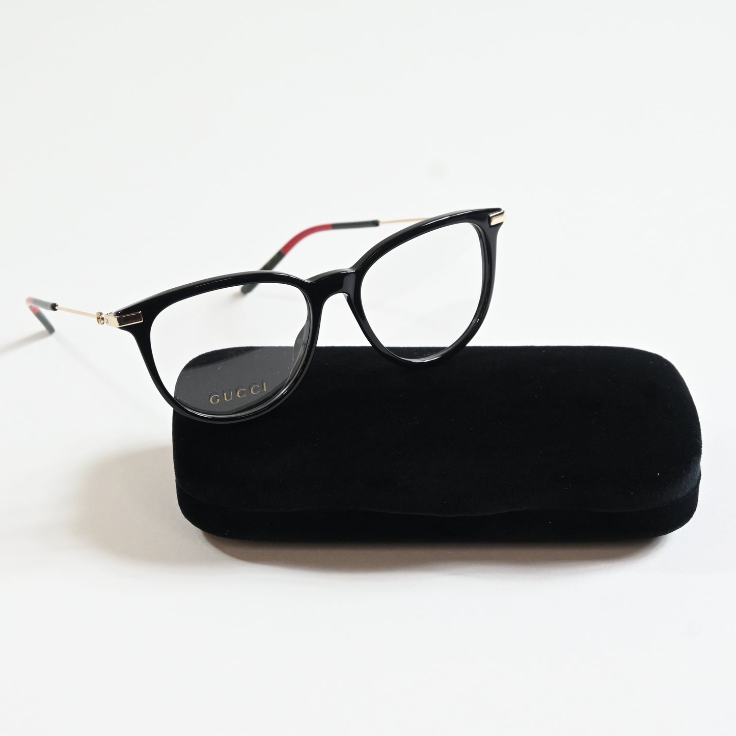 Gucci GG1200O 004 Womens Authentic Eyeglasses Black/Gold, 53mm - New