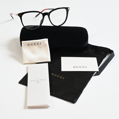 Gucci GG1200O 004 Womens Authentic Eyeglasses Black/Gold, 53mm - New