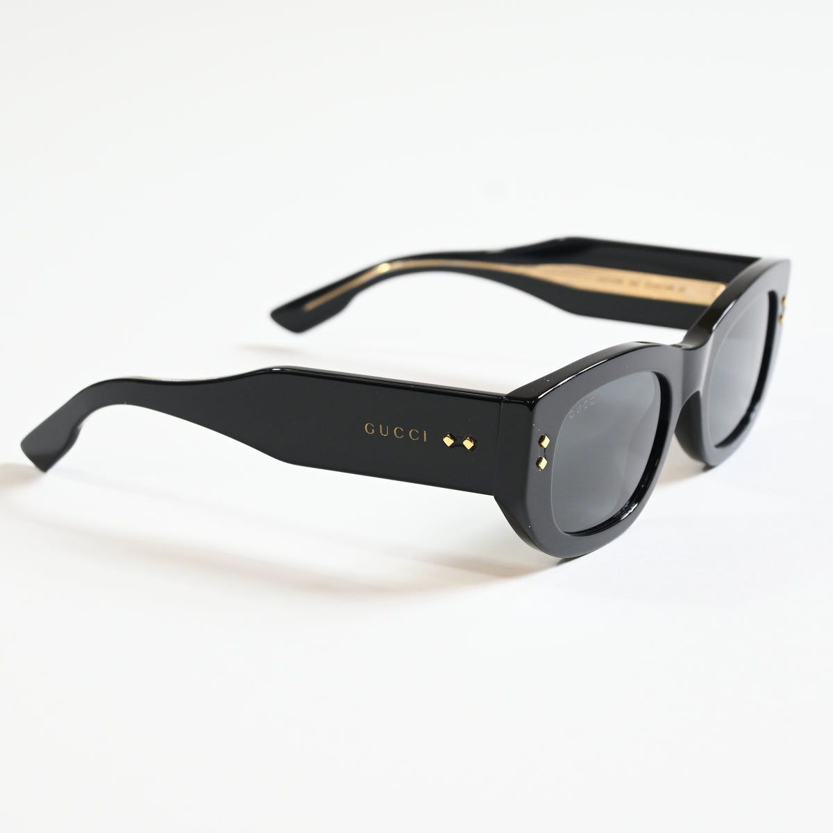 Gucci GG1215S 002 Womens Authentic Sunglasses Black/Gray, 51mm - New