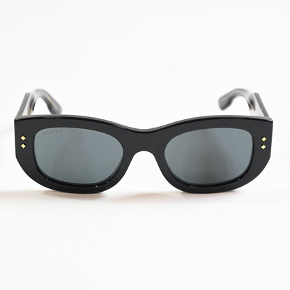 Gucci GG1215S 002 Womens Authentic Sunglasses Black/Gray, 51mm - New