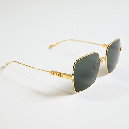 Gucci GG1434S 001 Womens Authentic Sunglasses Gold/Gray, 57mm - New