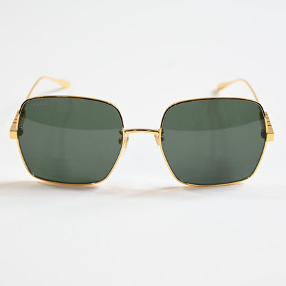 Gucci GG1434S 001 Womens Authentic Sunglasses Gold/Gray, 57mm - New