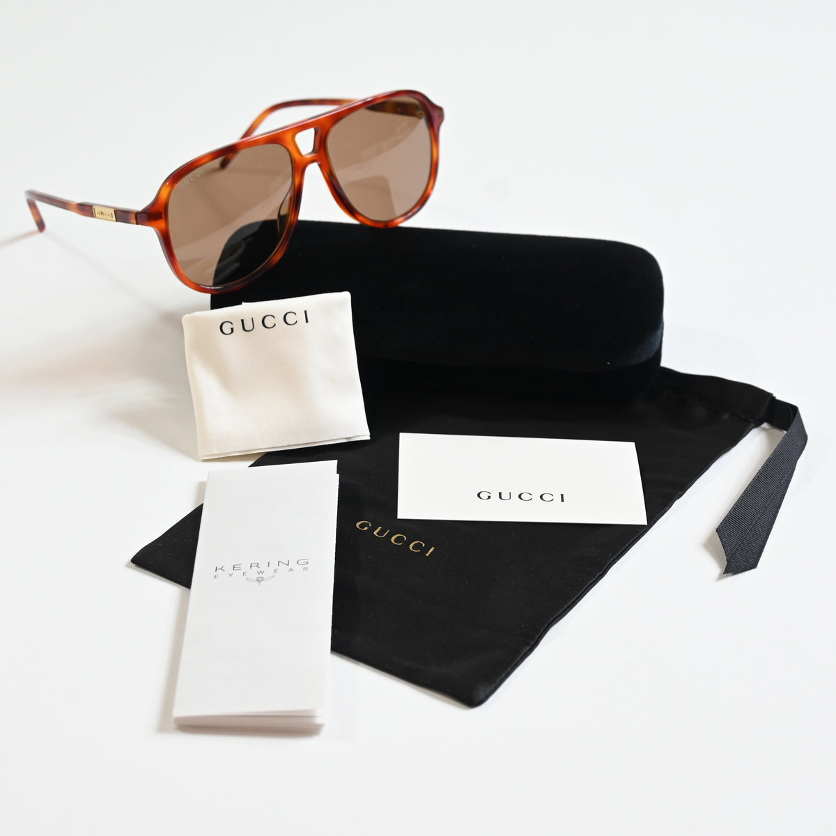 Gucci GG1156S 003 Mens Authentic Sunglasses Havana/Brown, 57mm - New