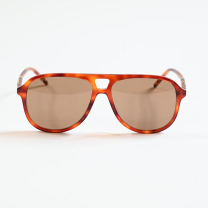 Gucci GG1156S 003 Mens Authentic Sunglasses Havana/Brown, 57mm - New
