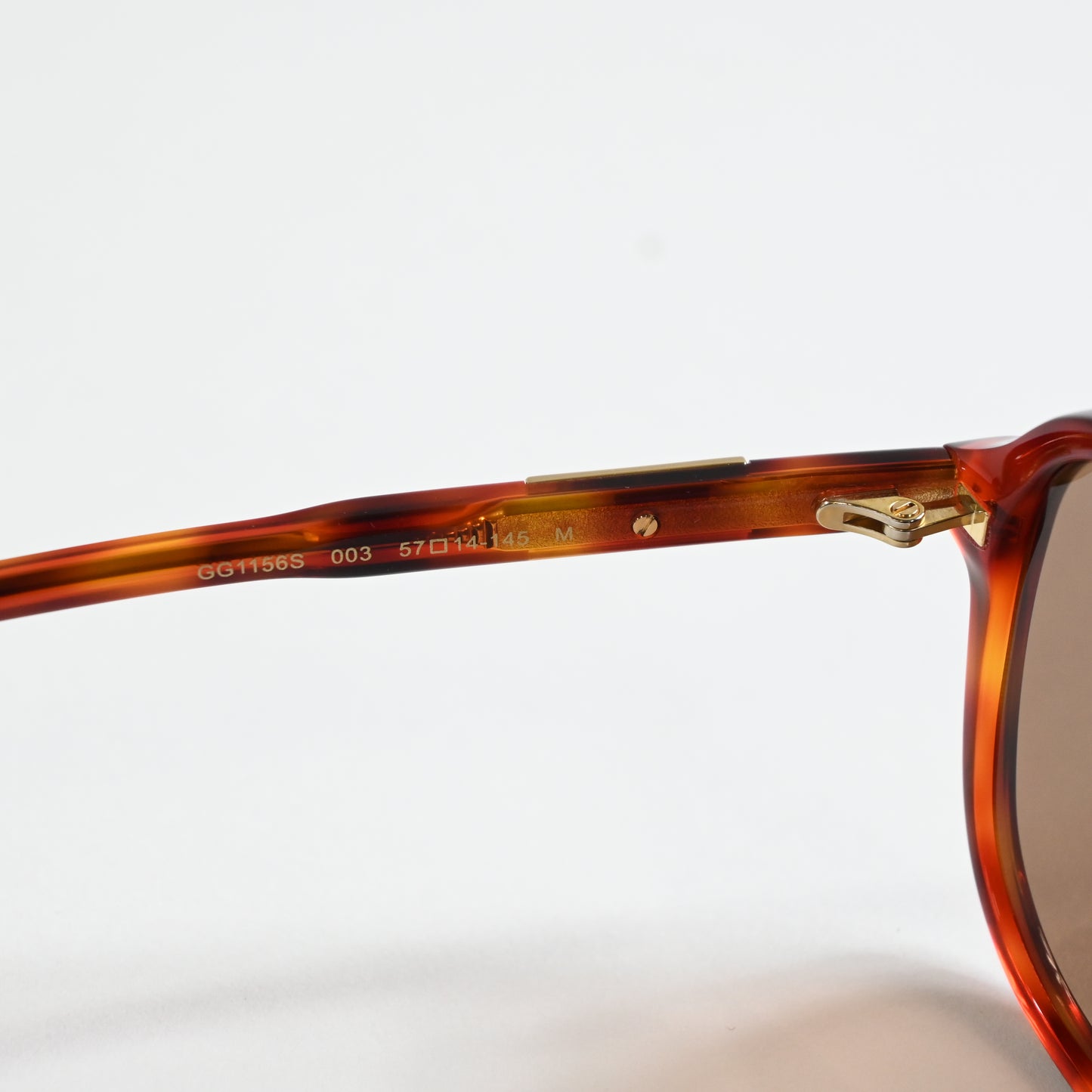 Gucci GG1156S 003 Mens Authentic Sunglasses Havana/Brown, 57mm - New