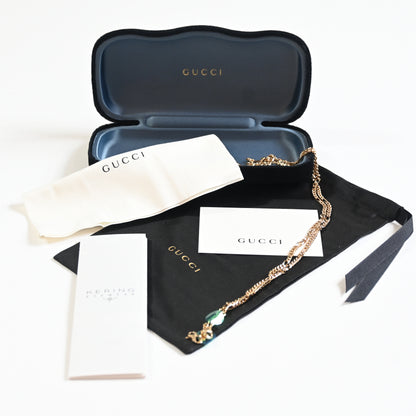 Gucci GG0991S 001 Womens Authentic Sunglasses Gold/Yellow, 44mm - New