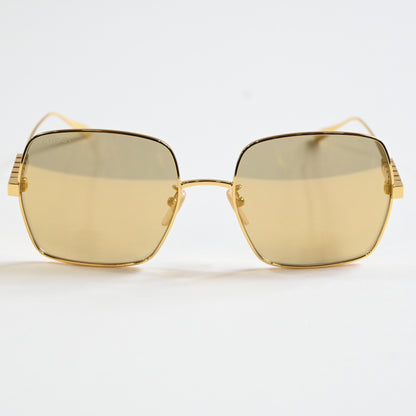 Gucci GG1434S 004 Womens Authentic Sunglasses Gold, 57mm - New