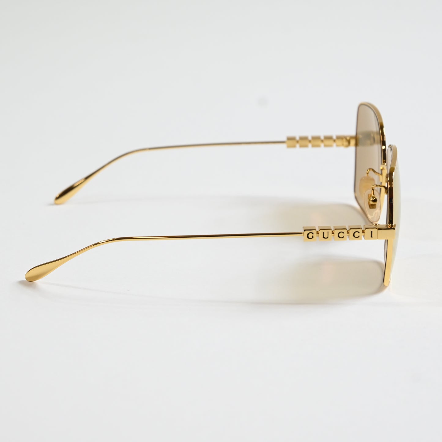 Gucci GG1434S 004 Womens Authentic Sunglasses Gold, 57mm - New