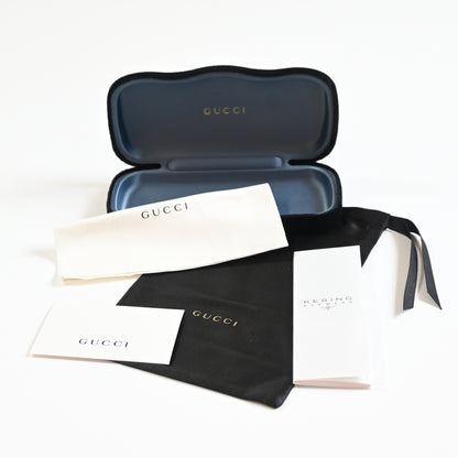 Gucci GG1434S 004 Womens Authentic Sunglasses Gold, 57mm - New