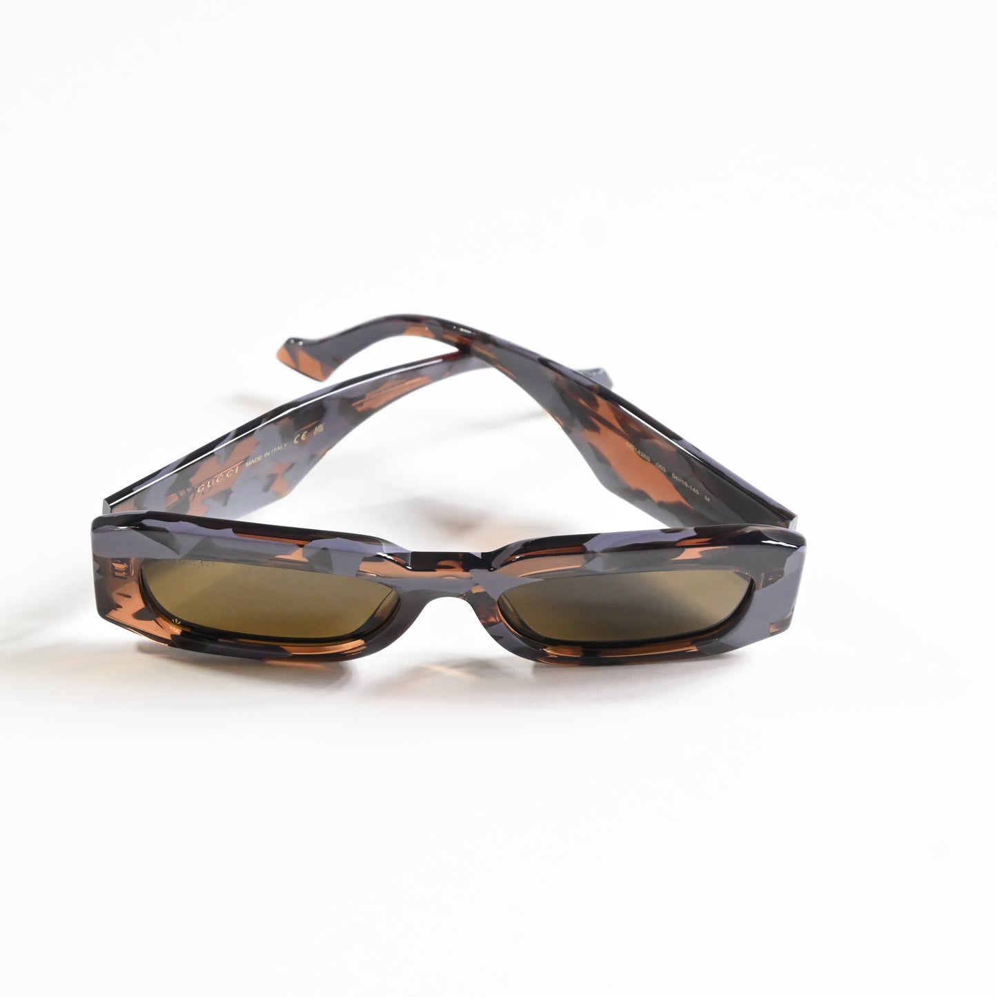 Gucci GG1426S 003 Unisex Authentic Sunglasses Havana/Gray, 54mm - New