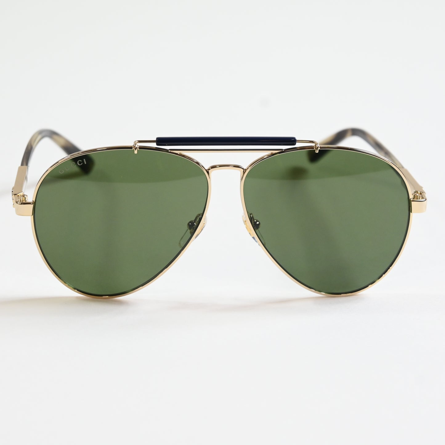 Gucci GG1287S 003 Mens Authentic Sunglasses Gold/Green, 61mm - New