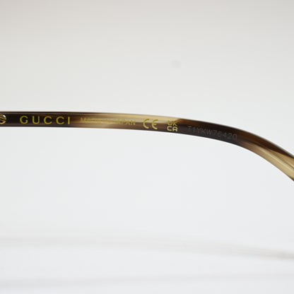 Gucci GG1287S 003 Mens Authentic Sunglasses Gold/Green, 61mm - New