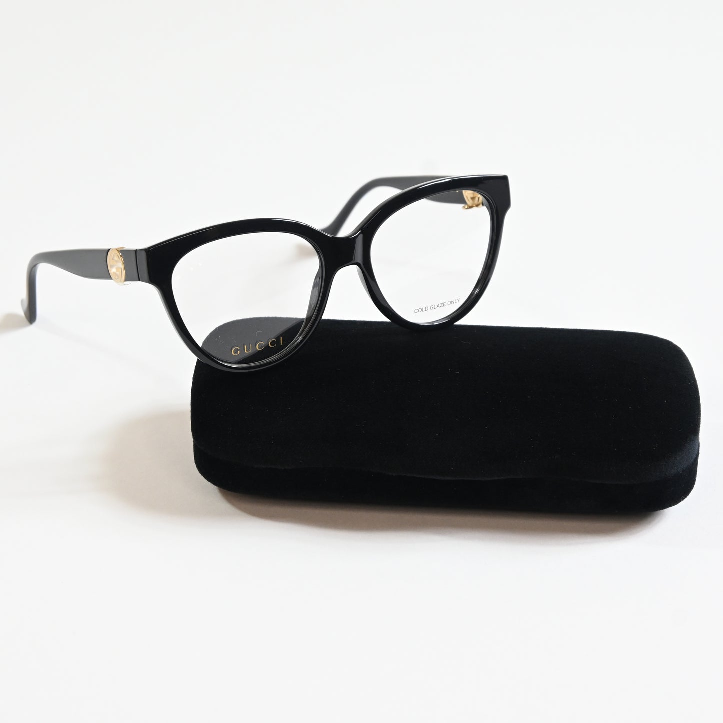 Gucci GG1024O 006 Mens Authentic Eyeglasses Black/Gold, 54mm - New