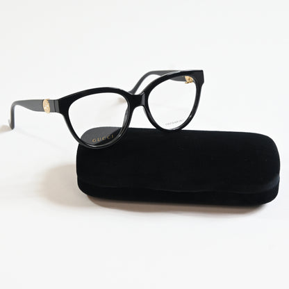 Gucci GG1024O 006 Mens Authentic Eyeglasses Black/Gold, 54mm - New