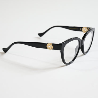 Gucci GG1024O 006 Mens Authentic Eyeglasses Black/Gold, 54mm - New