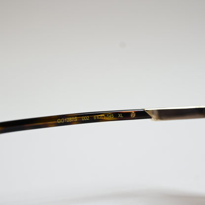 Gucci GG1287S 002 Mens Authentic Sunglasses Gold/Brown, 61mm - New