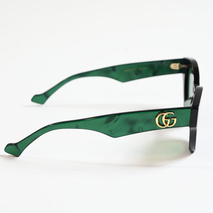 Gucci GG0957S 001 Womens Authentic Sunglasses Dark Green, 51mm - New
