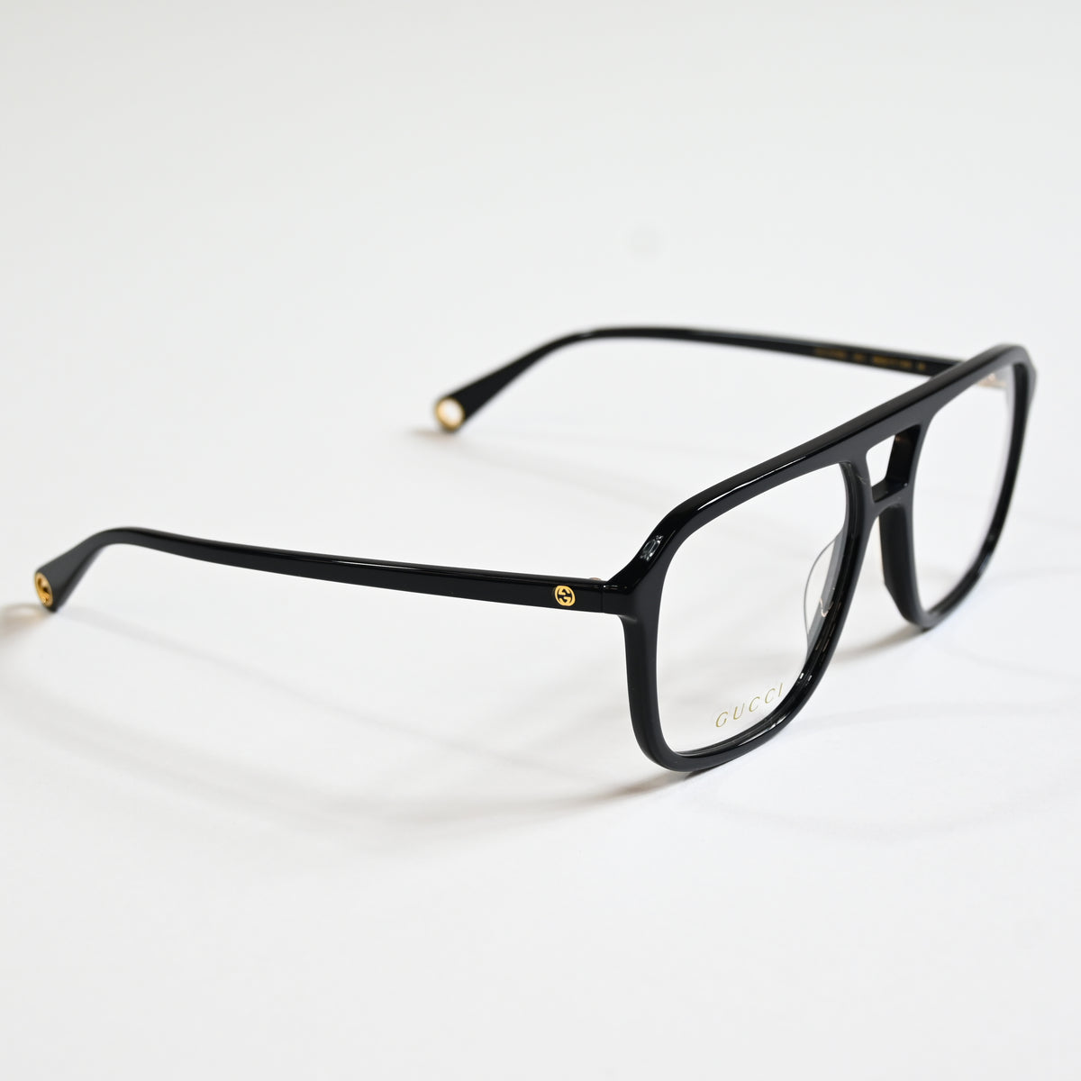 Gucci GG1078O 001 Womens Authentic Eyeglasses Black/Gold, 56mm - New