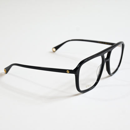 Gucci GG1078O 001 Womens Authentic Eyeglasses Black/Gold, 56mm - New