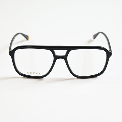 Gucci GG1078O 001 Womens Authentic Eyeglasses Black/Gold, 56mm - New