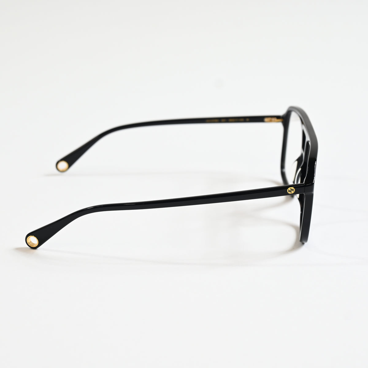 Gucci GG1078O 001 Womens Authentic Eyeglasses Black/Gold, 56mm - New