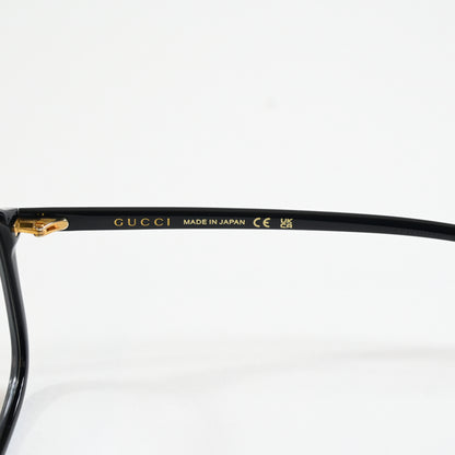 Gucci GG1078O 001 Womens Authentic Eyeglasses Black/Gold, 56mm - New
