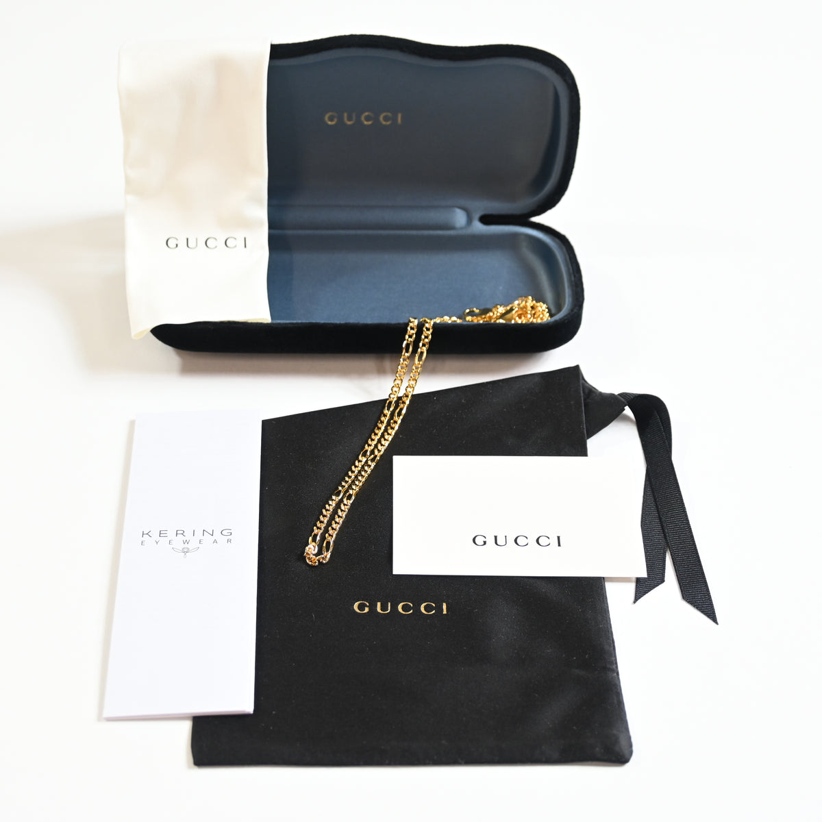 Gucci GG1078O 001 Womens Authentic Eyeglasses Black/Gold, 56mm - New