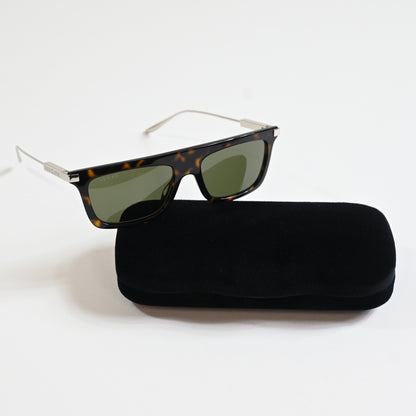 Gucci GG1437S 002 Mens Authentic Sunglasses Havana/Green, 55mm - New