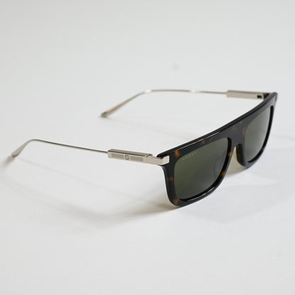 Gucci GG1437S 002 Mens Authentic Sunglasses Havana/Green, 55mm - New