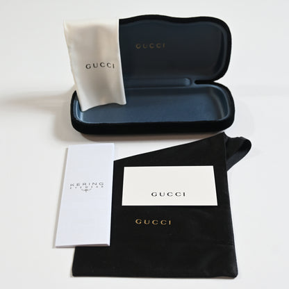 Gucci GG1437S 002 Mens Authentic Sunglasses Havana/Green, 55mm - New