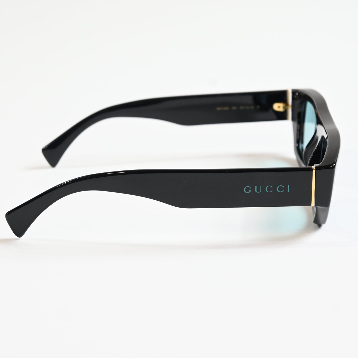 Gucci GG1134S 004 Mens Authentic Sunglasses Black/Teal, 53mm - New