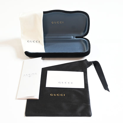 Gucci GG1134S 004 Mens Authentic Sunglasses Black/Teal, 53mm - New