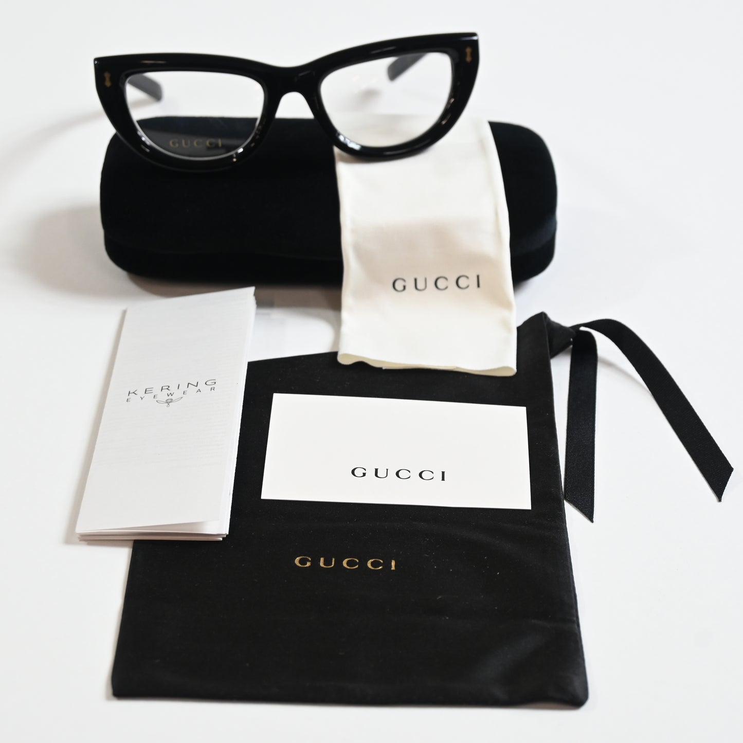 Gucci GG1521O 001 Womens Authentic Eyeglasses Black, 51mm Optical Frames - New