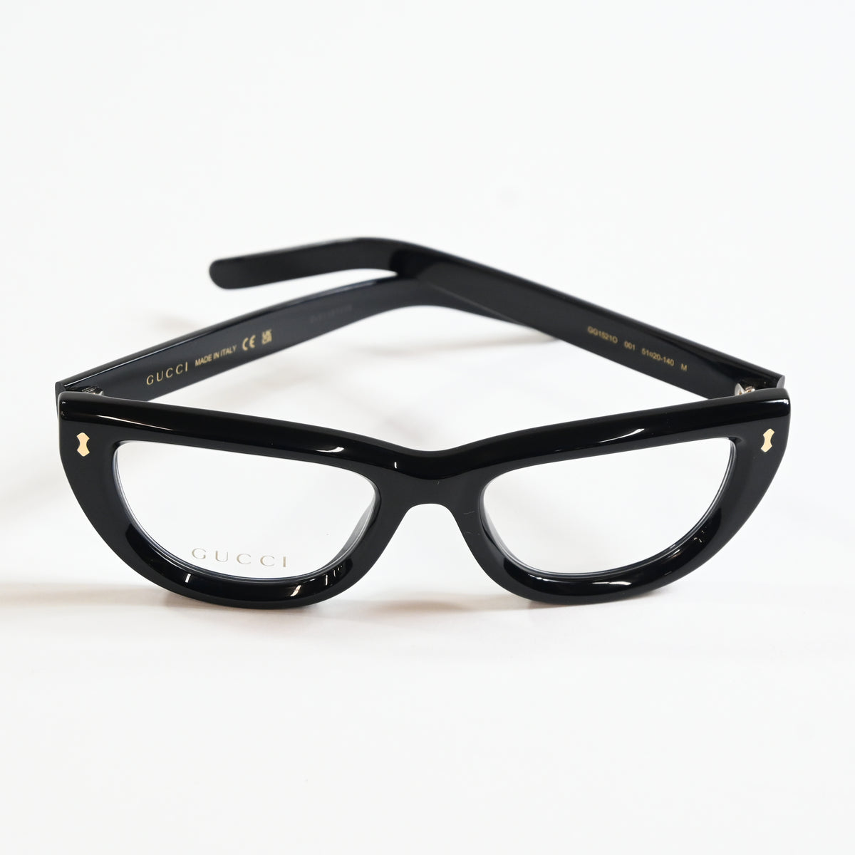 Gucci GG1521O 001 Womens Authentic Eyeglasses Black, 51mm Optical Frames - New