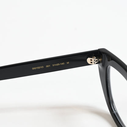 Gucci GG1521O 001 Womens Authentic Eyeglasses Black, 51mm Optical Frames - New