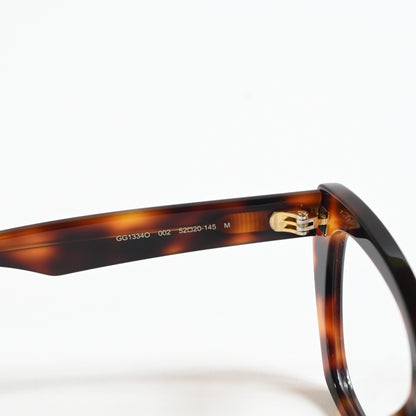 Gucci GG1334O 002 Unisex Authentic Eyeglasses Havana, 52mm Optical Frames - New