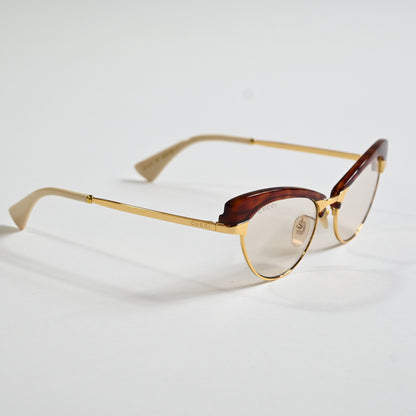 Gucci GG1131S 002 Womens Authentic Sunglasses Gold/Brown, 53mm - New