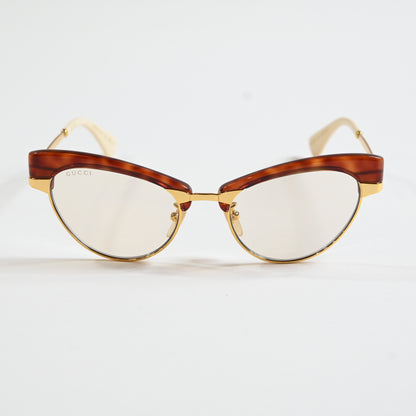 Gucci GG1131S 002 Womens Authentic Sunglasses Gold/Brown, 53mm - New