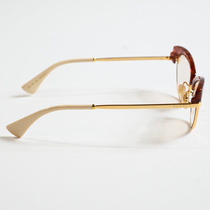 Gucci GG1131S 002 Womens Authentic Sunglasses Gold/Brown, 53mm - New