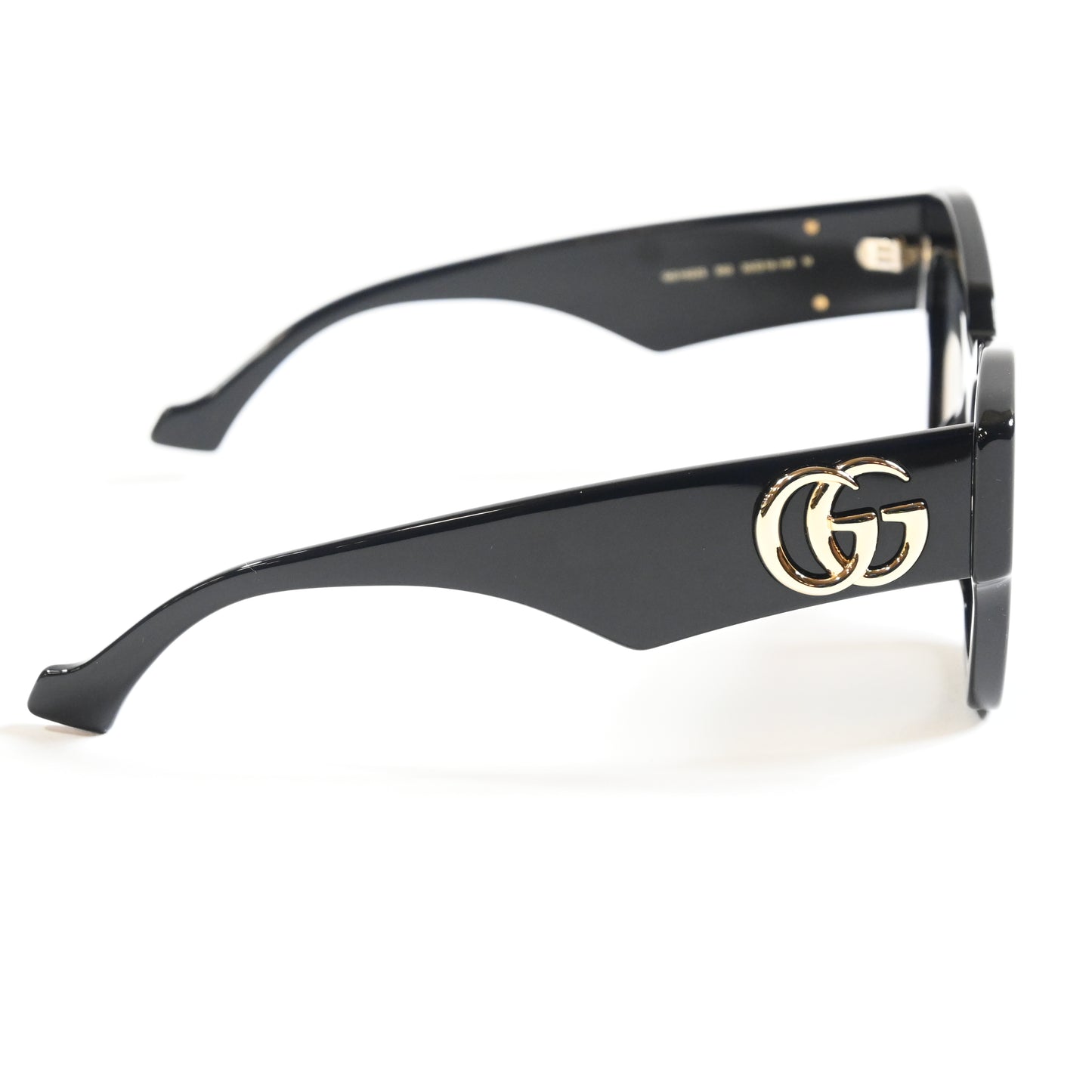 Gucci GG1422S 002 Womens Authentic Sunglasses Black/Gold, 55mm - New