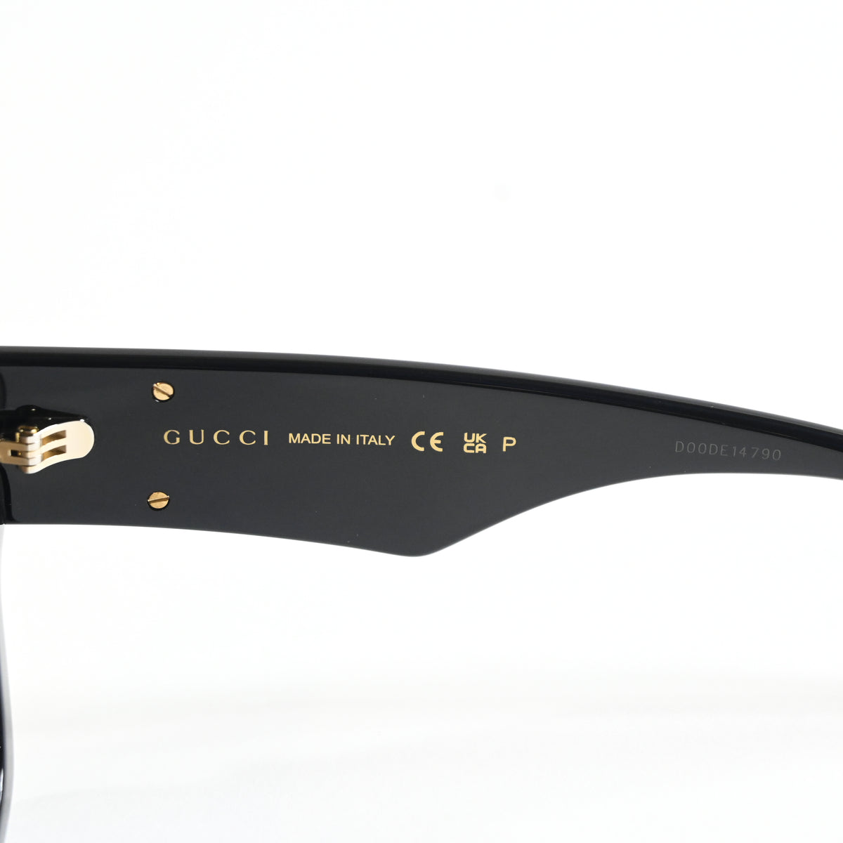 Gucci GG1422S 002 Womens Authentic Sunglasses Black/Gold, 55mm - New