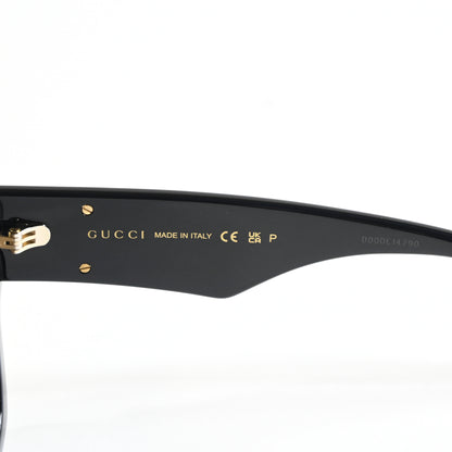 Gucci GG1422S 002 Womens Authentic Sunglasses Black/Gold, 55mm - New