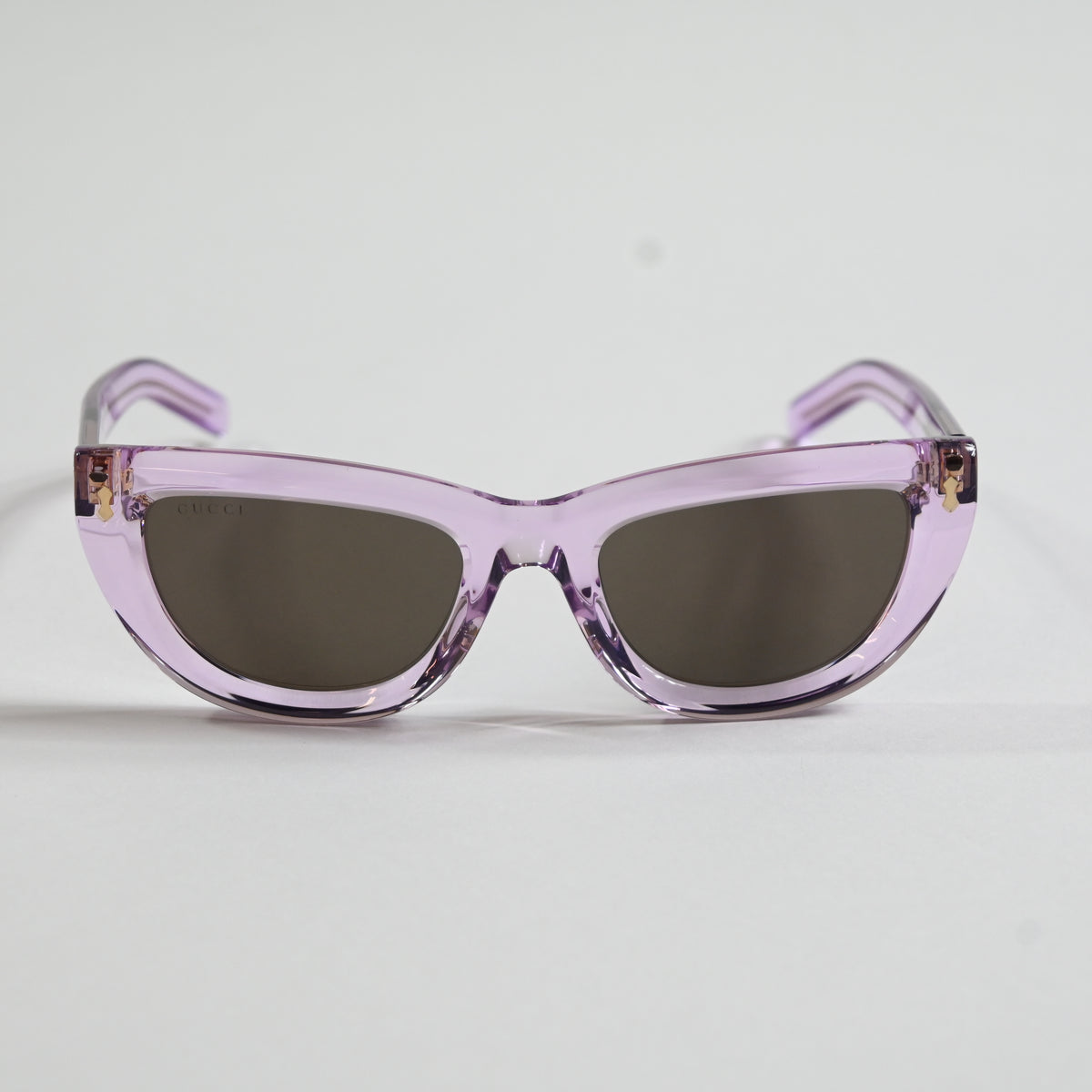 Gucci GG1521S 004 Womens Authentic Sunglasses Clear Violet, 51mm - New