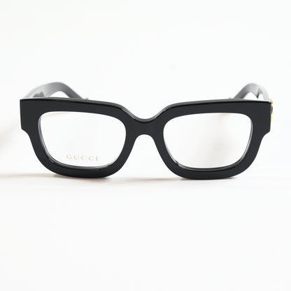 Gucci GG1548O 004 Womens Authentic Eyeglasses Black/Gold, 52mm - New